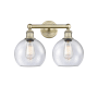 Innovations Lighting Athens 2 Light 17" Wide Vanity Light Antique Brass / Seedy
