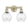 Innovations Lighting Waverly 2 Light 15" Wide Vanity Light Antique Brass / Clear