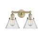 Innovations Lighting Cone 2 Light 16" Wide Vanity Light Antique Brass / Seedy