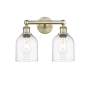 Innovations Lighting Bella 2 Light 15" Wide Vanity Light Antique Brass / Clear