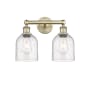 Innovations Lighting Bella 2 Light 15" Wide Vanity Light Antique Brass / Seedy