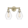 Innovations Lighting Cindyrella 2 Light 15" Wide Vanity Light Antique Brass / Clear