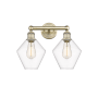Innovations Lighting Cindyrella 2 Light 17" Wide Vanity Light Antique Brass / Clear
