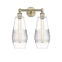Innovations Lighting Windham 2 Light 16" Wide Vanity Light Antique Brass / Clear