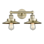 Innovations Lighting Railroad 2 Light 17" Wide Vanity Light Antique Brass