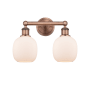Innovations Lighting Belfast 2 Light 15" Wide Vanity Light Antique Copper / Matte White