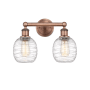 Innovations Lighting Belfast 2 Light 15" Wide Vanity Light Antique Copper / Deco Swirl