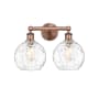 Innovations Lighting Athens 2 Light 17" Wide Vanity Light Antique Copper / Clear Water Glass