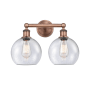 Innovations Lighting Athens 2 Light 17" Wide Vanity Light Antique Copper / Seedy