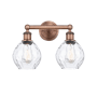 Innovations Lighting Waverly 2 Light 15" Wide Vanity Light Antique Copper / Clear