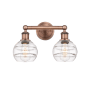 Innovations Lighting Rochester 2 Light 15" Wide Vanity Light Antique Copper / Clear