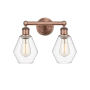 Innovations Lighting Cindyrella 2 Light 15" Wide Vanity Light Antique Copper / Clear