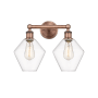 Innovations Lighting Cindyrella 2 Light 17" Wide Vanity Light Antique Copper / Clear