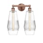 Innovations Lighting Windham 2 Light 16" Wide Vanity Light Antique Copper / Clear
