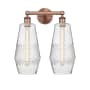 Innovations Lighting Windham 2 Light 16" Wide Vanity Light Antique Copper / Seedy