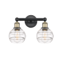 Innovations Lighting Rochester 2 Light 15" Wide Vanity Light Black Antique Brass / Clear