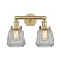 Innovations Lighting Chatham 2 Light 16" Wide Vanity Light Brushed Brass / Clear