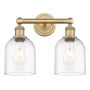 Innovations Lighting Bella 2 Light 15" Wide Vanity Light Brushed Brass / Clear