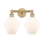 Innovations Lighting Cindyrella 2 Light 17" Wide Vanity Light Brushed Brass / Cased Matte White