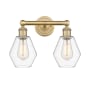 Innovations Lighting Cindyrella 2 Light 15" Wide Vanity Light Brushed Brass / Clear