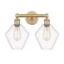 Innovations Lighting Cindyrella 2 Light 17" Wide Vanity Light Brushed Brass / Clear