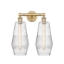 Innovations Lighting Windham 2 Light 16" Wide Vanity Light Brushed Brass / Seedy