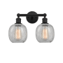 Innovations Lighting Belfast 2 Light 15" Wide Vanity Light Matte Black / Clear Crackle