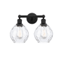 Innovations Lighting Waverly 2 Light 15" Wide Vanity Light Matte Black / Clear