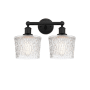 Innovations Lighting Niagra 2 Light 16" Wide Vanity Light Matte Black / Clear
