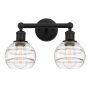 Innovations Lighting Rochester 2 Light 15" Wide Vanity Light Matte Black / Clear