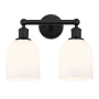 Innovations Lighting Bella 2 Light 15" Wide Vanity Light Matte Black / Glossy White