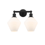 Innovations Lighting Cindyrella 2 Light 17" Wide Vanity Light Matte Black / Cased Matte White