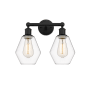 Innovations Lighting Cindyrella 2 Light 15" Wide Vanity Light Matte Black / Clear