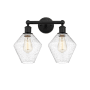 Innovations Lighting Cindyrella 2 Light 17" Wide Vanity Light Matte Black / Seedy
