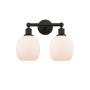 Innovations Lighting Belfast 2 Light 15" Wide Vanity Light Oil Rubbed Bronze / Matte White