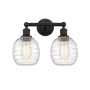 Innovations Lighting Belfast 2 Light 15" Wide Vanity Light Oil Rubbed Bronze / Deco Swirl