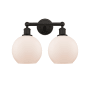 Innovations Lighting Athens 2 Light 17" Wide Vanity Light Oil Rubbed Bronze / Matte White
