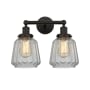 Innovations Lighting Chatham 2 Light 16" Wide Vanity Light Oil Rubbed Bronze / Matte White