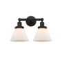 Innovations Lighting Cone 2 Light 16" Wide Vanity Light Oil Rubbed Bronze / Matte White