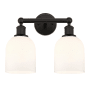 Innovations Lighting Bella 2 Light 15" Wide Vanity Light Oil Rubbed Bronze / Glossy White