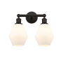 Innovations Lighting Cindyrella 2 Light 15" Wide Vanity Light Oil Rubbed Bronze / Cased Matte White