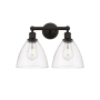 Innovations Lighting Bristol Glass 2 Light 17" Wide Vanity Light Oil Rubbed Bronze / Clear