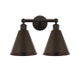 Innovations Lighting Ballston Cone 2 Light 17" Wide Vanity Light Oil Rubbed Bronze