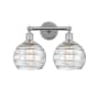 Innovations Lighting Athens 2 Light 17" Wide Vanity Light Polished Chrome / Clear Deco Swirl