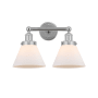 Innovations Lighting Cone 2 Light 16" Wide Vanity Light Polished Chrome / Matte White