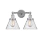 Innovations Lighting Cone 2 Light 16" Wide Vanity Light Polished Chrome / Seedy