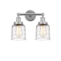Innovations Lighting Bell 2 Light 16" Wide Vanity Light Polished Chrome / Clear Deco Swirl