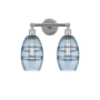 Innovations Lighting Vaz 2 Light 15" Wide Vanity Light Polished Chrome / Princess Blue