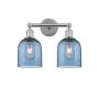 Innovations Lighting Bella 2 Light 15" Wide Vanity Light Polished Chrome / Princess Blue