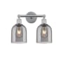 Innovations Lighting Bella 2 Light 15" Wide Vanity Light Polished Chrome / Light Smoke